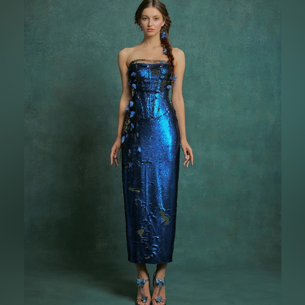 Sequin mermaid butterfly corset dress from lacemade new with tags size small
